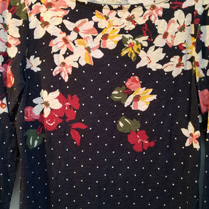 Lands'End 3/4 Sleeve Spring Top